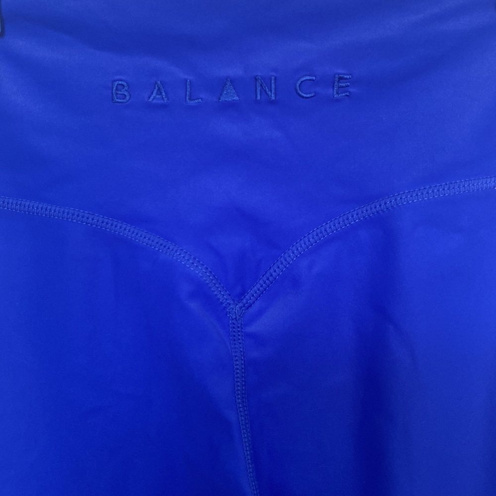 Balance Athletica Vitality Liquid Metal Legging Royal Blue Lustre Cobalt sz S - Picture 11 of 12